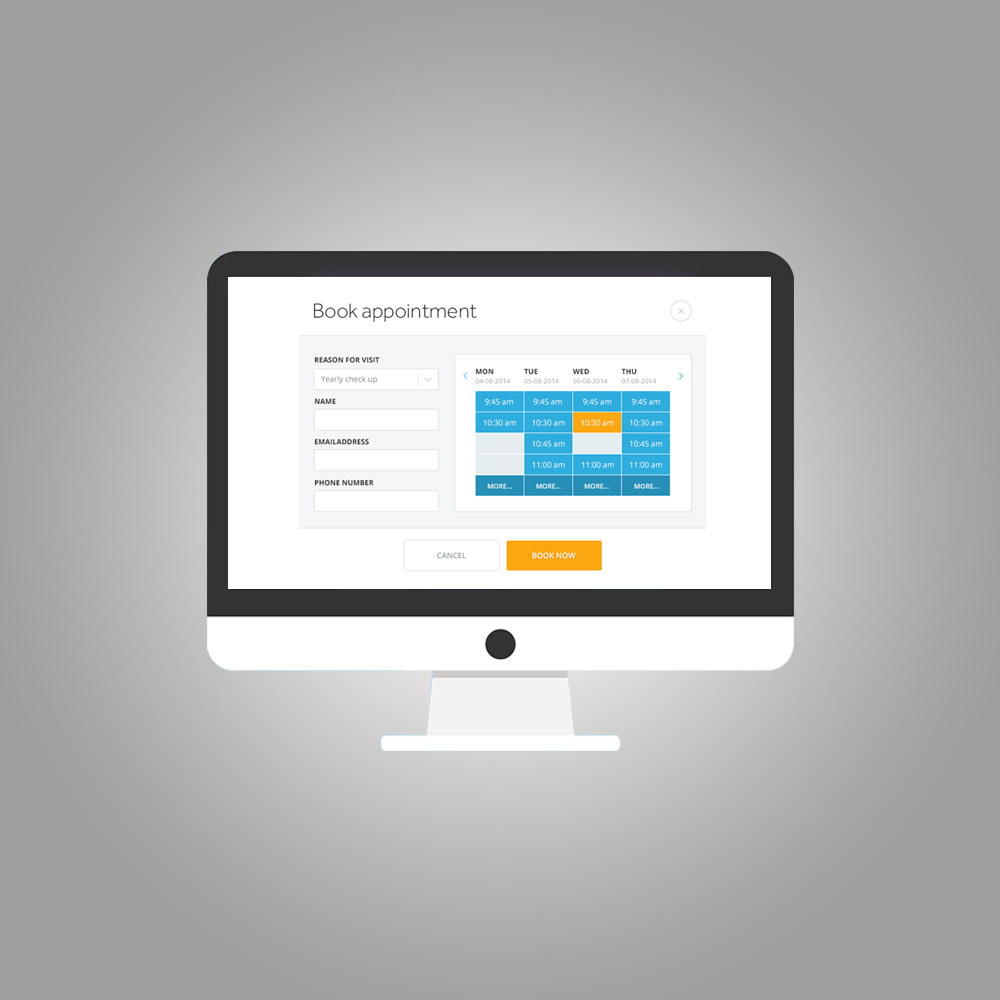 Appointment booking module by the best website design company in Bangladesh