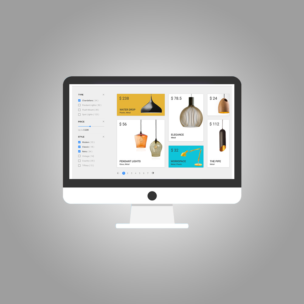 product filter module from the best website design company in Bangladesh